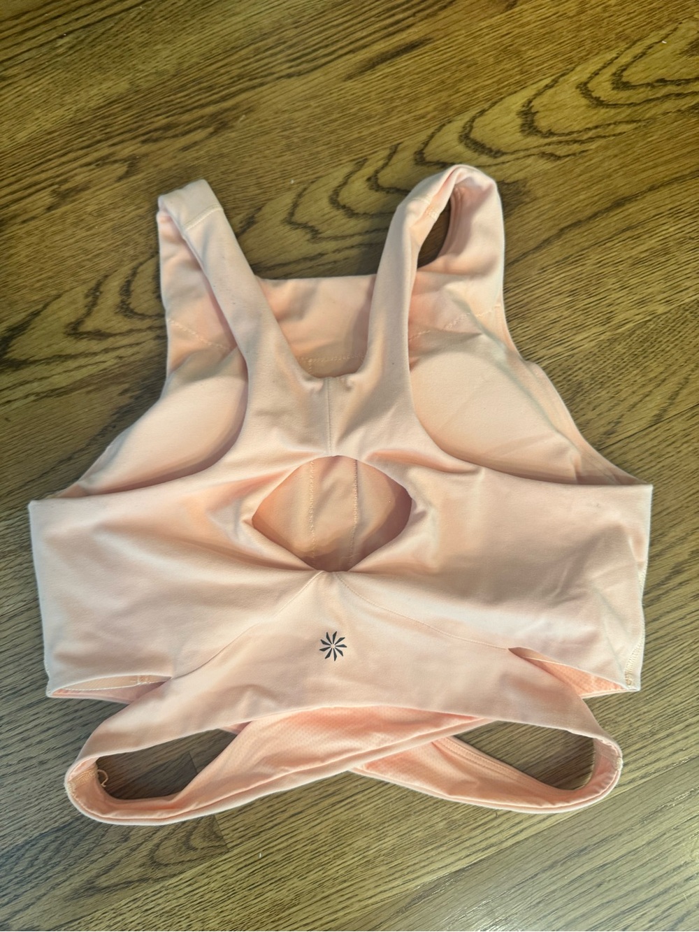 Athleta Peach Crop Tank Top Workout Crop Bra - Picture 2 of 4